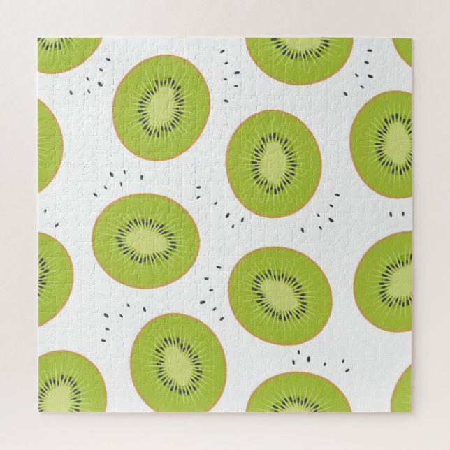 Puzzle Tranches de fruits Kiwi, illustration transparente (Vertical)