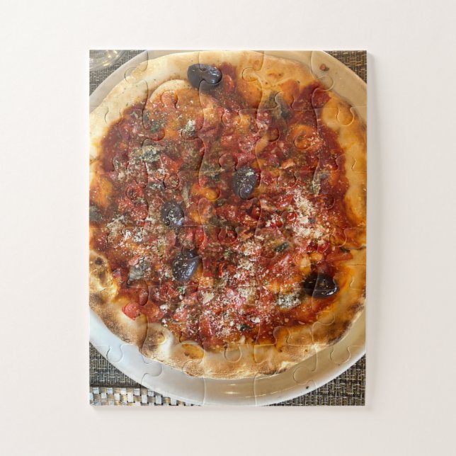Puzzle Tranches de Licata en Sicile | Pizza aux olives ru (Vertical)