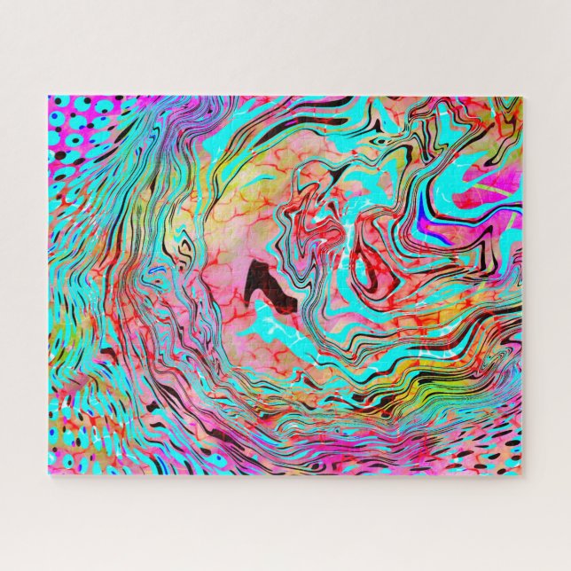 Puzzle Tranquility Abstract Fluid Art    (Horizontal)