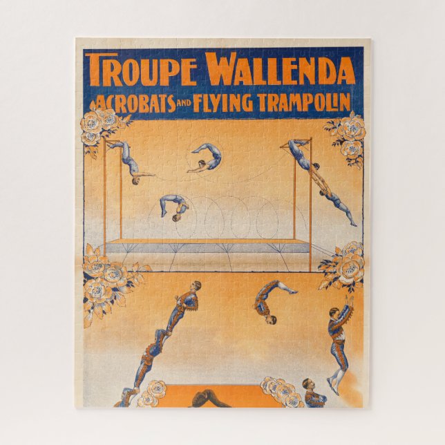 Puzzle Trapeze, acrobates Et Trampoline Volante (Vertical)