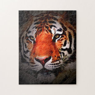 Puzzle Travail artistique motivant au visage de tigre