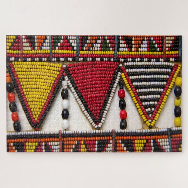 Puzzle Travail de perles tribal Maasai (Horizontal)