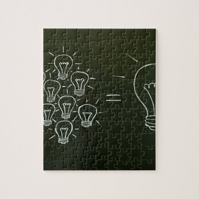 Puzzle Travail d'équipe concept.jpg d'ampoules (Vertical)