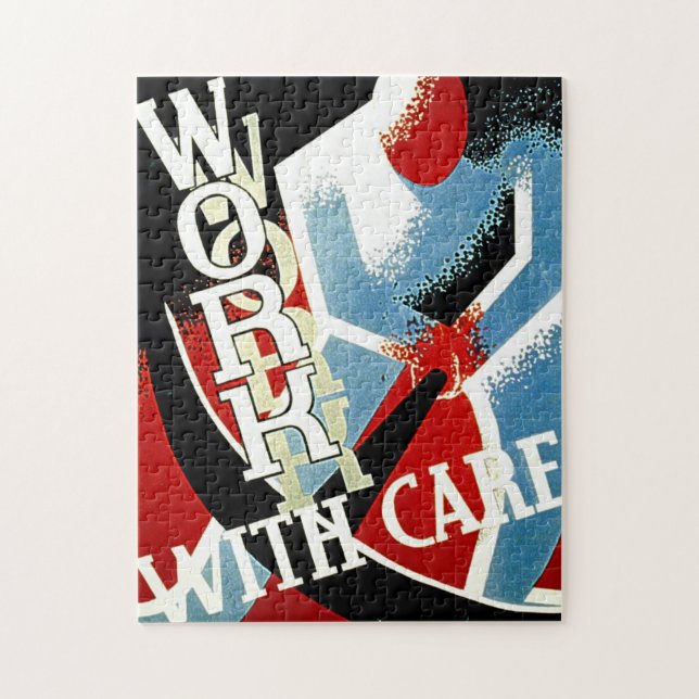 Puzzle Travailler avec soin - Poster WPA de l'ère de la d (Vertical)