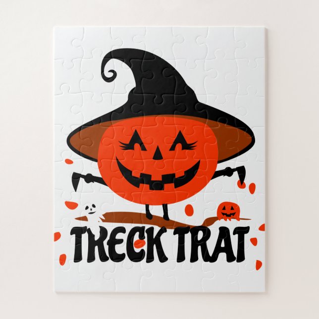 Puzzle Treck Trat Citrouille Sourire (Vertical)
