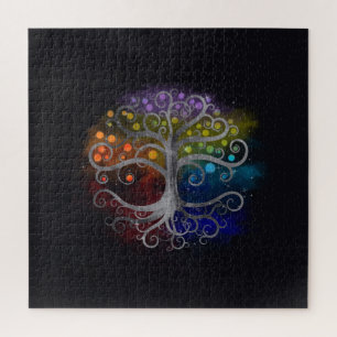 Puzzle Tree of life Silver Swirl