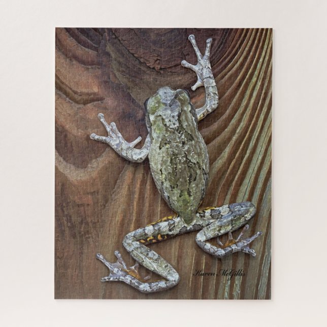 Puzzle Treefrog sur la barrière de cèdre (Vertical)