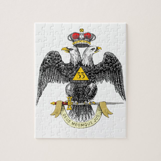 Puzzle trente-troisième Noir écossais Eagle de rite de de (Vertical)