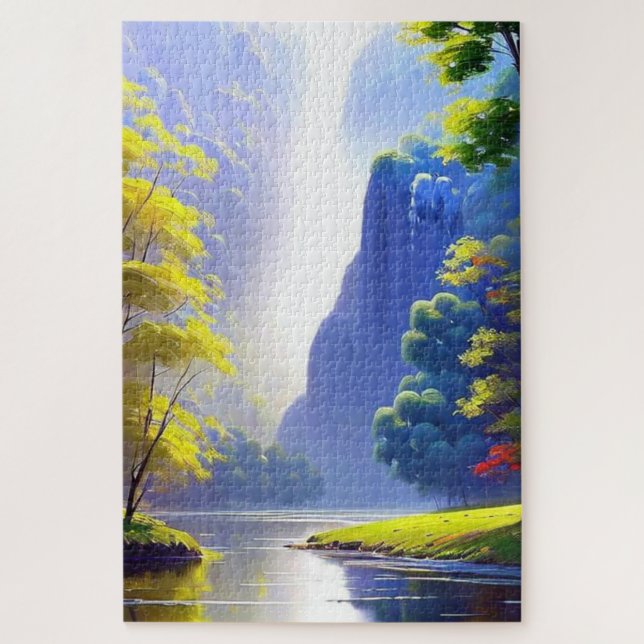 Puzzle Très Belle Nature Serene Peinture Paysage (Vertical)