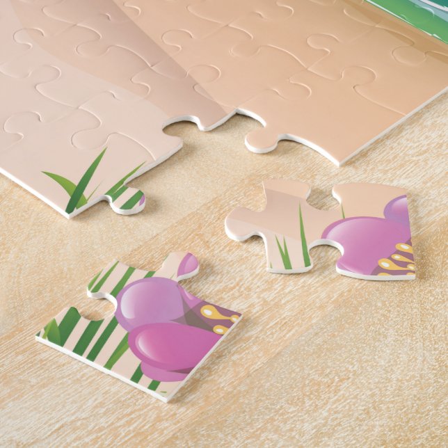 Puzzle Treyarnon Bay, affiche de voyage de Cornwall (Côté)