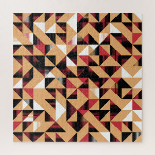Puzzle Triangle Abstrait, Beauté Rétro Élégante.