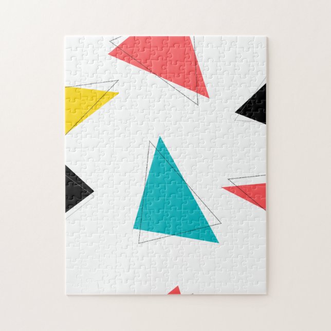 Puzzle triangles cool, uniques, tendance, urbains colorés (Vertical)