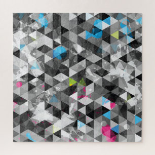 Puzzle triangles de grunge Abstraits : motif sans soudure
