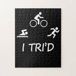 Puzzle Triathlète Vélo Courir Natation Triathlon T-Shi
