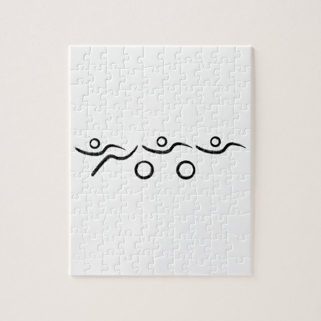 Puzzle Triathlon cool et design unique (Vertical)