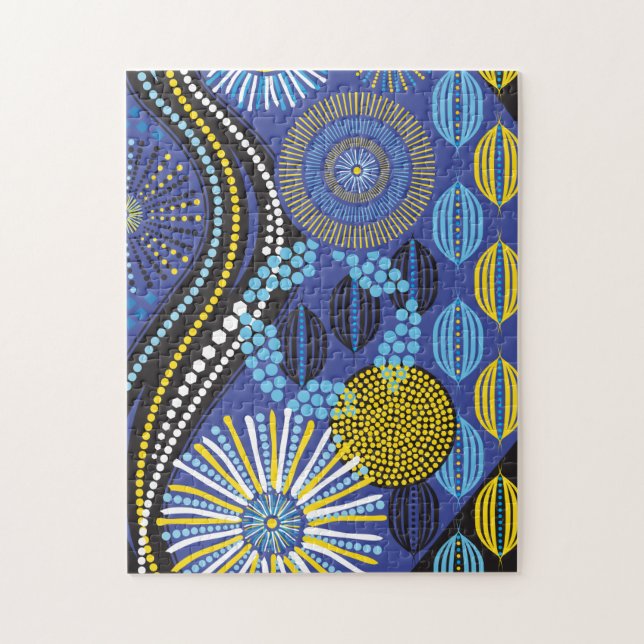 Puzzle tribal abstrait 11x14 pour les personnes da (Vertical)