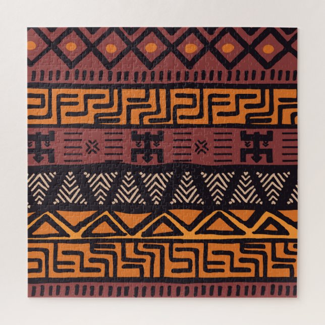Puzzle Tribal de Bohême coloré géométrique (Vertical)