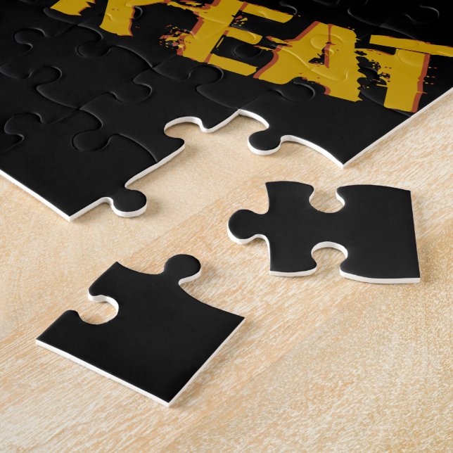 Puzzle Trick or Treat avec visage de citrouille (Côté)