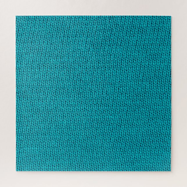Puzzle Tricot bleu Laine Texture Closeup (Vertical)