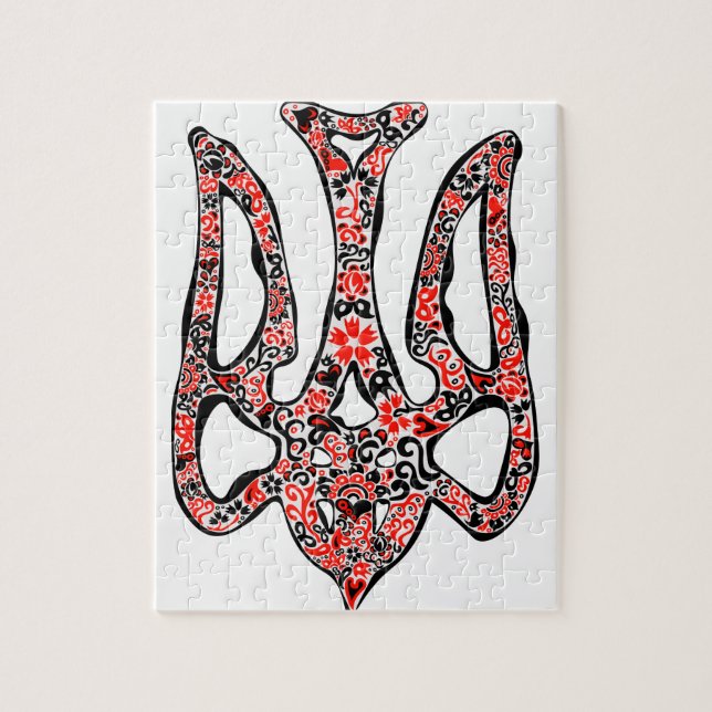 Puzzle Trident de l'emblème national ukrainien tryzub sty (Vertical)