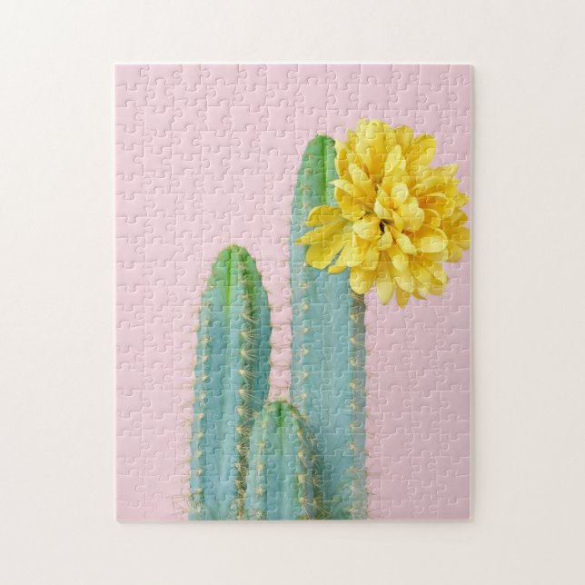 Puzzle Trio bleu de cactus (Vertical)