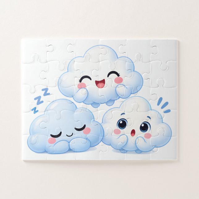 Puzzle Trio d'amis nuages (Horizontal)