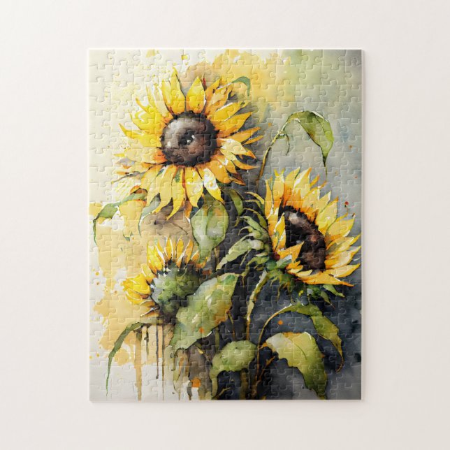 Puzzle Trio tournesol (Vertical)