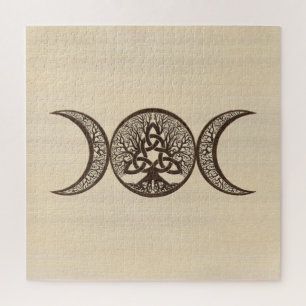 Puzzle Triple Lune Arbre de Vie Triquetra