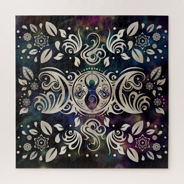 Puzzle Triple Lune déesse Lune violet #1 (Vertical)