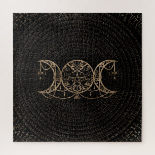 Puzzle Triple Moon - Triple Goddess Gold and black