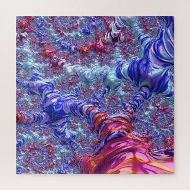 Puzzle Trippy coloré Super numérique Abstrait Fractal (Vertical)