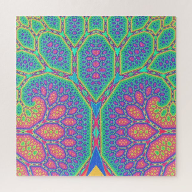 Puzzle Trippy Super mathématique géométrique Arbre fracta (Vertical)