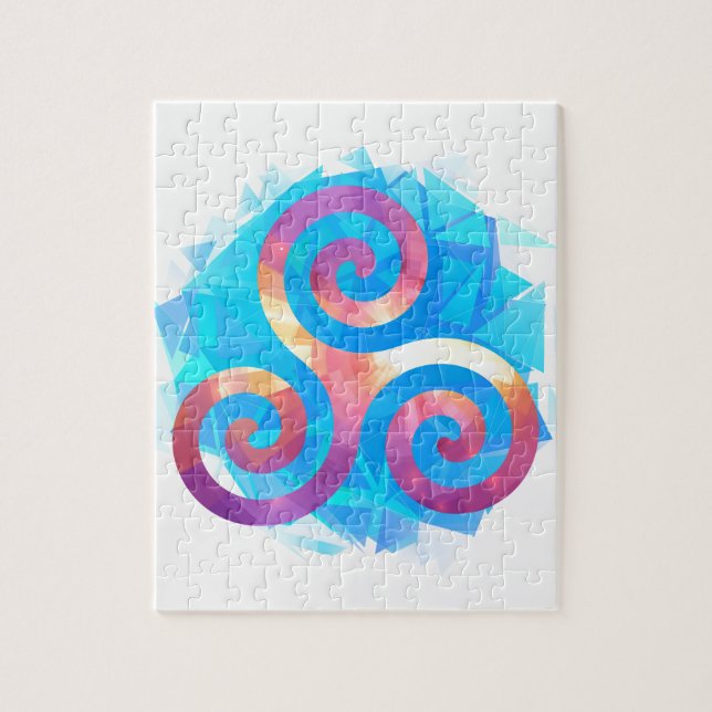 Puzzle Triskel breton lumineux (Vertical)