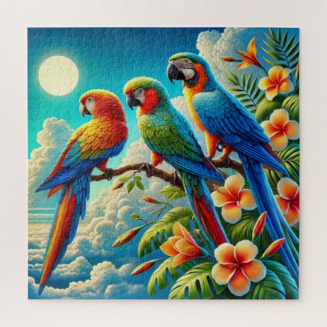 Puzzle Trois beaux perroquets (Vertical)