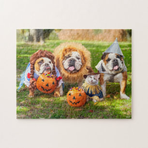 Puzzle Trois Bulldogs en costumes