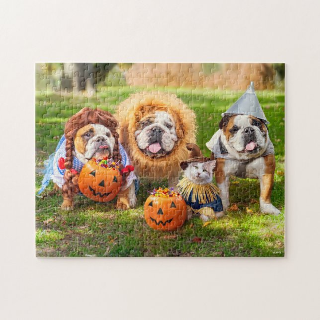 Puzzle Trois Bulldogs en costumes (Horizontal)