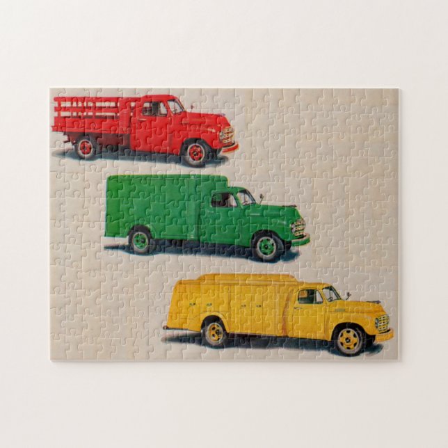 Puzzle trois camions des années 40 (Horizontal)