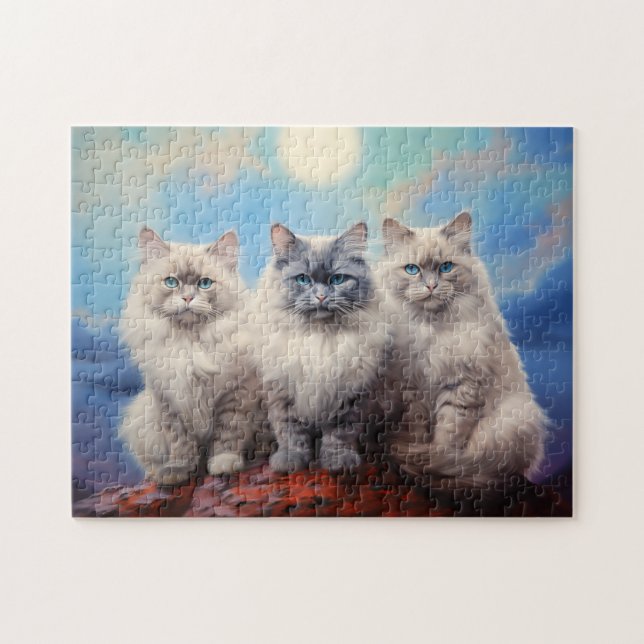 Puzzle Trois chats Ragdoll (Horizontal)