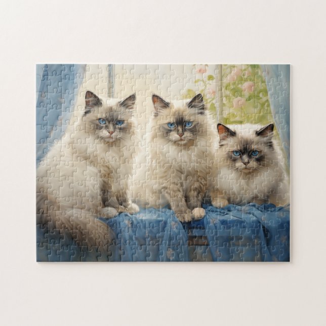 Puzzle Trois chats Ragdoll (Horizontal)