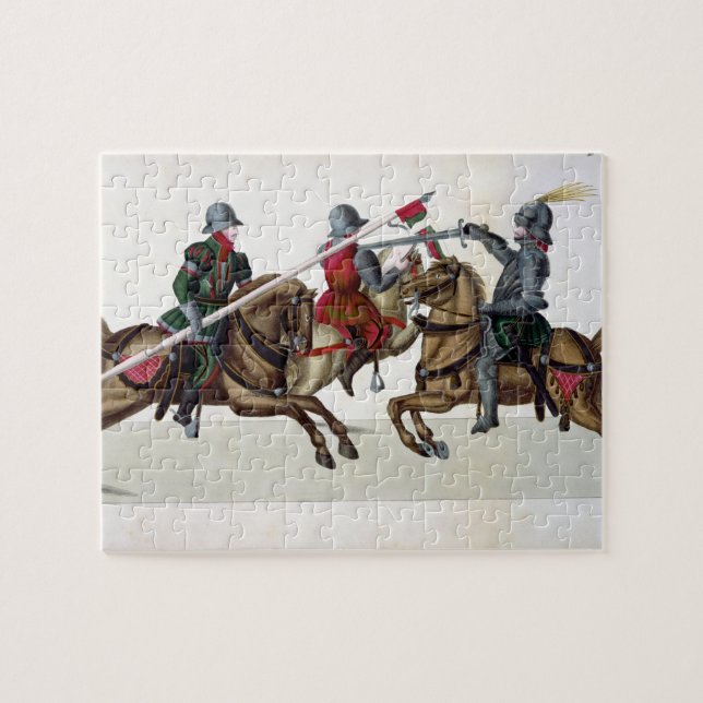 Puzzle Trois chevaliers à un tournoi, plat 'd'un Histo (Horizontal)