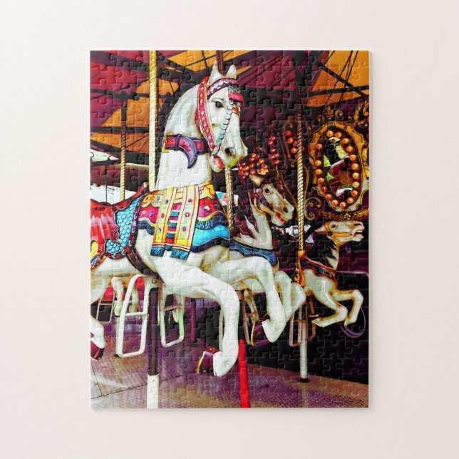 Puzzle Trois Chevaux de Carrousel (Vertical)
