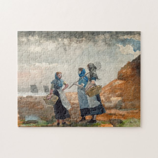 Puzzle Trois filles Fisher, Tynemouth par Winslow Homer (Horizontal)
