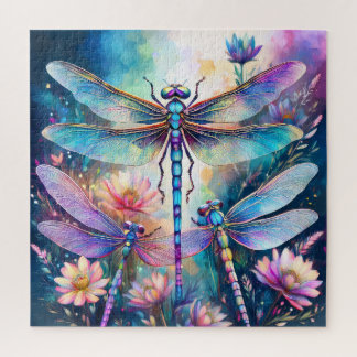 Puzzle Trois libellules à l'aquarelle