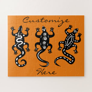 Puzzle Trois Lizards noirs style Thunder_Cove sud-ouest