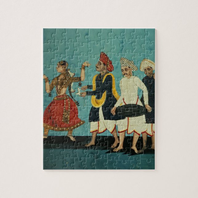 Puzzle Trois musiciens et une fille de danse, Tanjore, (Vertical)