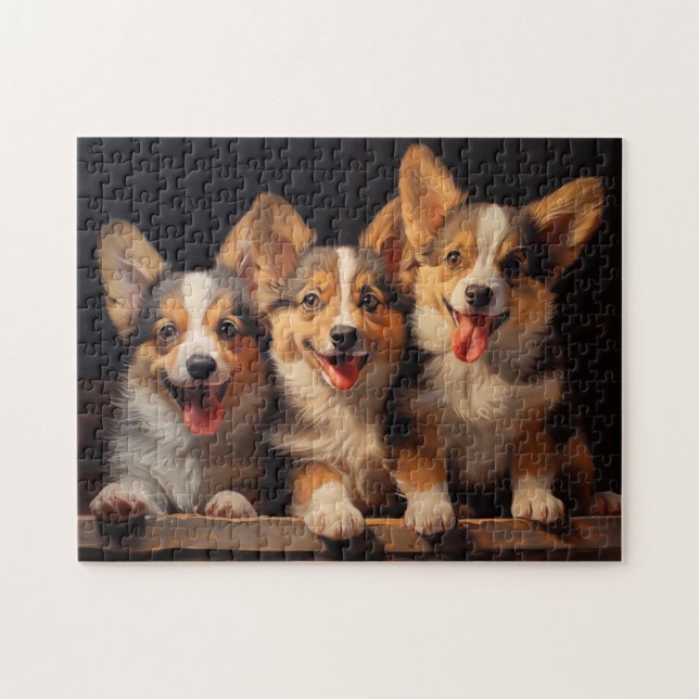 Puzzle Trois Pembroke Welsh Corgis (Horizontal)