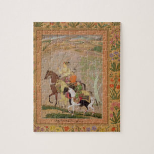 Puzzle Trois princes Going Hunting, c.1635 (gouache sur