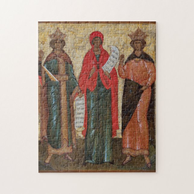 Puzzle Trois saints femmes Icône orthodoxe byzantine (Vertical)