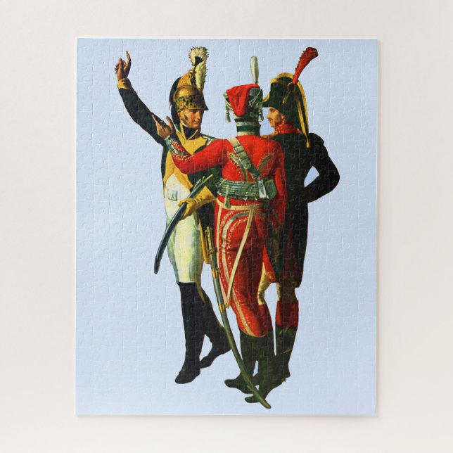 Puzzle trois soldats français vers 1800 (Vertical)