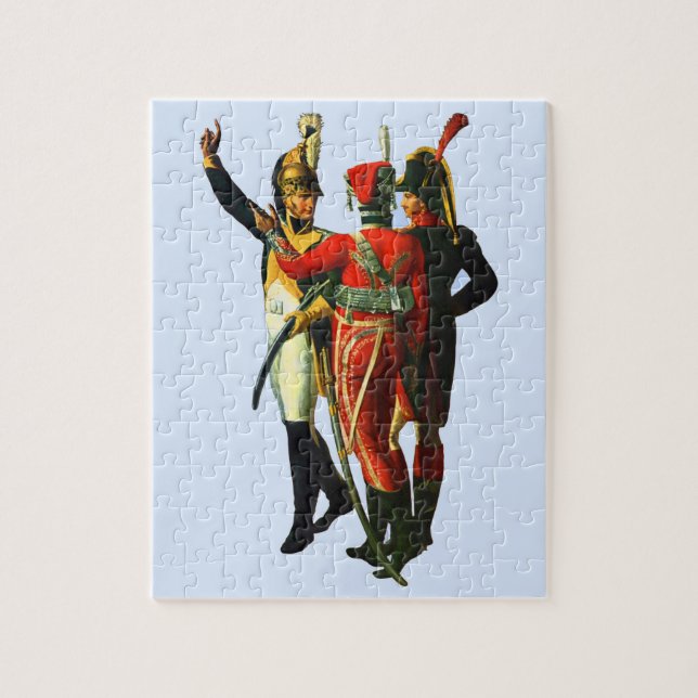 Puzzle trois soldats français vers 1800 (Vertical)